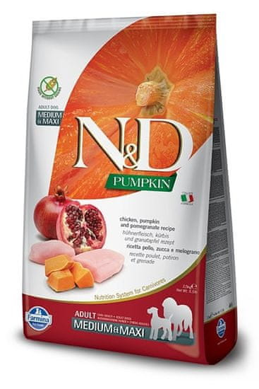 Farmina Granule pre psa Pumpkin Adult Medium&Maxi Chicken & pomegranate 12 kg