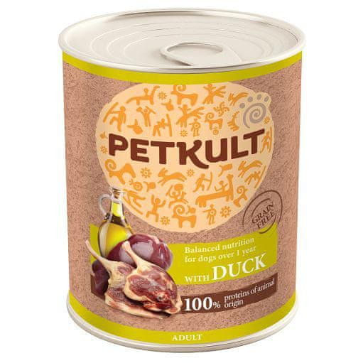 Petkult Konzerva pre psa Adult Kačka 400g