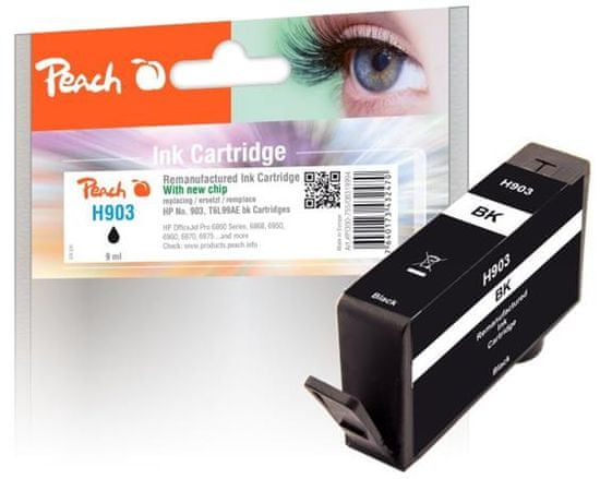 Peach Akcia!!! kompatibilný cartridge HP No. 903, čierna, T6L99AE, 11ml