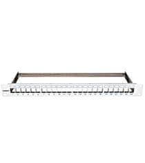 19&quot; patchpanel pre max. 24 keystone, neosadený, 1U, RAL 7035