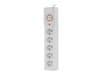 SURGE PROTECTOR Z5 3M 5X FRENCH OUTLETS 10A CABLE ORGANIZER GREY