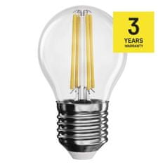 EMOS LED žiarovka Filament Mini Globe / E27 / 3,4 W (40 W) / 470 lm / teplá biela