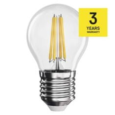 EMOS LED žiarovka Filament Mini Globe / E27 / 6 W (60 W) / 810 lm / neutrálna biela