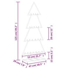 Vidaxl Kovový vianočný dekoratívny stromček čierny 125 cm