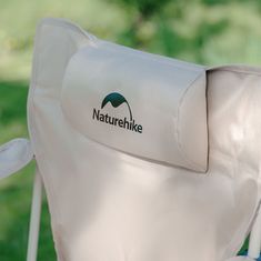 Naturehike polohovacie kreslo s podnožkou/stolíkom - čierne