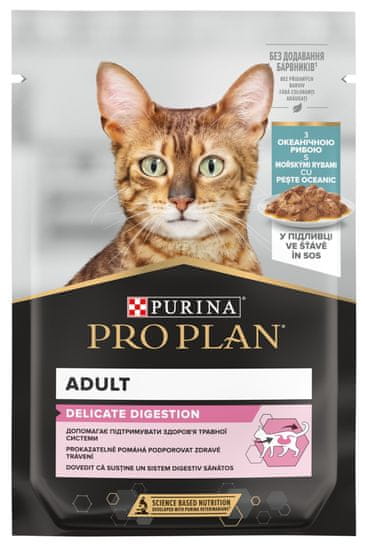 Purina Pro Plan CAT DELICATE DIGESTION morské ryby v šťave 26x85 g