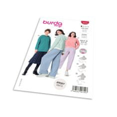 Burda Strih Burda 5979 - Mikina s kapucňou, dlhá mikina, fleecová mikina