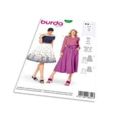 Burda Strih Burda 6341 - Kolesová sukňa, kruhová sukňa, široká sukňa, dlhá sukňa