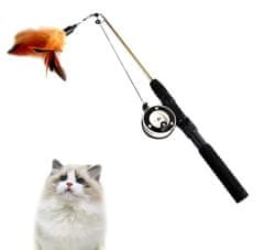 APT  ZW10 Hračka pre mačku - rybársky prút s navijakom