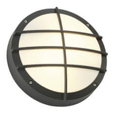 SLV BIG WHITE Bulan GRID, vonkajšie nástenné a stropné svietidlo, A60, IP44 okrúhle antracit, max. 50 W, kryt PC 229085