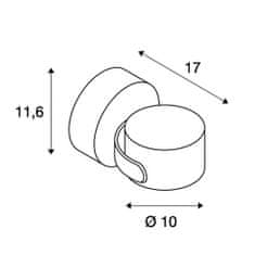 SLV BIG WHITE SITRA 360 WL, vonkajšie nástenné svietidlo, TCR-TSE, IP 44, antracit, max. 9 W 231515