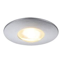 SLV BIG WHITE DEKLED, vstavané svietidlo, LED, 3 000 K, okrúhle, strieborná metallic, 1 W 112242