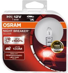 Osram OSRAM H1 Night breaker SILVER plus 100% 64150NBS-HCB 55W 12V duobox