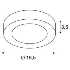 SLV BIG WHITE SENSER 18 CW vnútorné LED nástenné a stropné prisadené svietidlo okrúhle biele, 4000 K 1004701