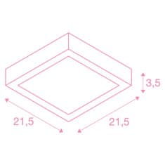 SLV BIG WHITE SENSER 24 CW vnútorné LED nástenné a stropné prisadené svietidlo hranaté biele, 4000 K 1004705