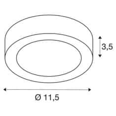 SLV BIG WHITE SENSER 12 CW vnútorné LED nástenné a stropné prisadené svietidlo okrúhle biele, 4000 K 1004700