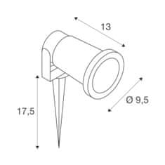 SLV BIG WHITE BIG NAUTILUS QPAR51 vonkajší svietidlo s tŕňom, hrdzavo sfarbená, IP65 max. 11W 1001964