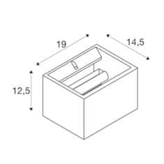 SLV BIG WHITE PLASTRO QT-DE12 WL vnútorné nástenné svietidlo, biele 1002238