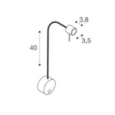 SLV BIG WHITE DIO FLEX PLATE QPAR51 WL vnútorné nástenné nadstavbové svietidlo biela 1002607