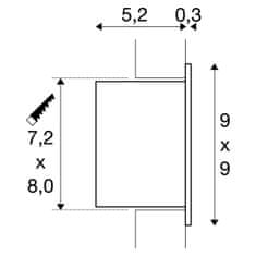 SLV BIG WHITE FRAME LED 230V CURVE LED vnútorné nástenné vstavané svietidlo, 2700K 1000575