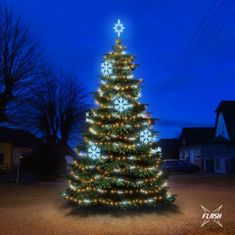 DecoLED LED svetelná sada na stromy vysoké 6-8m, teplá biela s Flash, ľadovej dekory EFD01