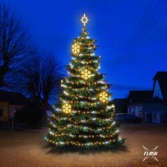 DecoLED LED svetelná sada na stromy vysoké 6-8m, teplá biela s Flash, dekory EFD02W