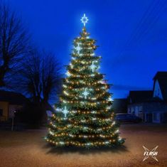 DecoLED LED svetelná sada na stromy vysoké 6-8m, teplá biela s Flash, ľadovej dekory EFD15S2
