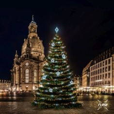 DecoLED LED svetelná sada na stromy vysoké 15-17, teplá biela s Flash, ľadovej dekory 8EFD13