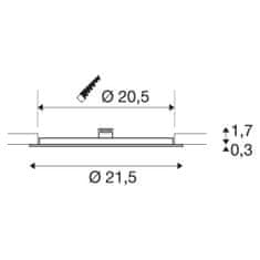 SLV BIG WHITE SENSER 24 DL vnútorné LED stropné zápustné svietidlo guľaté biele, 4000 K 1004696