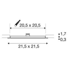 SLV BIG WHITE SENSER 24 DL vnútorné LED stropné zápustné svietidlo hranaté biele, 4000 K 1004699