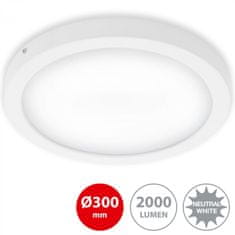 BRILONER BRILONER LED stropné svietidlo, priemer. 30 cm, 21 W, biele BRI 7141-416