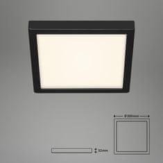 BRILONER BRILONER LED stropné svietidlo, 30 cm, 21 W, čierna BRI 3467-415