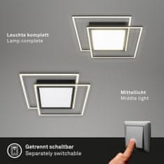 BRILONER BRILONER LED stropné svietidlo, 51,5 cm, 50 W, 5000 lm, čierna mat BRILO 3740-015