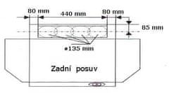 Exihand Odsávač pár CH 100 hnedý, 60cm, odťah zadné