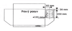 Exihand Odsávač pár CH 100 hnedý, 60cm, odťah pravý