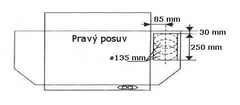 Exihand Odsávač pár CH 100 hnedý, 50cm, odťah pravý