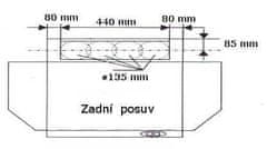 Exihand Odsávač pár CH 100 biely, 60cm, odťah zadné