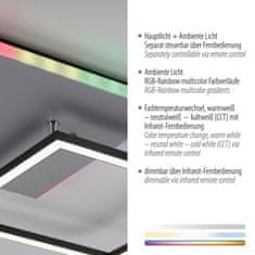 PAUL NEUHAUS LEUCHTEN DIREKT aj s JUST LIGHT LED stropné svietidlo hranaté hliník CCT stmievateľné Rainbow RGB 2700-5000K LD 11327-95