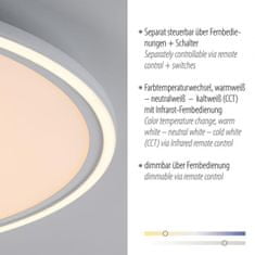 PAUL NEUHAUS LEUCHTEN DIREKT aj s JUST LIGHT LED stropné svietidlo biele diaľkový ovládač CCT pamäťová funkcia 2700-5000K LD 14871-16