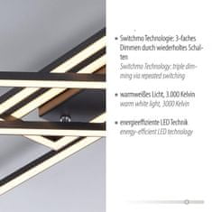 PAUL NEUHAUS LEUCHTEN DIREKT aj s JUST LIGHT LED stropné svietidlo čierna Switchmo 3-krokové stmievanie pamäťová funkcia krokovo stmievateľné 3000K LD 14697-18