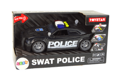 Lean-toys Policajné auto 1:14 Svetlá Zvuky Čierna