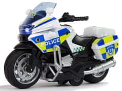 Lean-toys Policajný motocykel 1:14 Pull-Back Drive Sound Lights