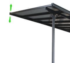 eoshop BRUCE H pergola - TRANSPARENTNÉ polykarbonát