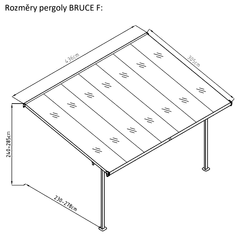 eoshop BRUCE F pergola - TRANSPARENTNÉ polykarbonát