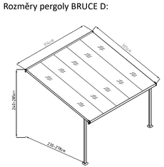 eoshop Panel polykarbonátu k pergolám BRUCE - 3010mm