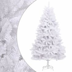 Vidaxl Umelý výklopný vianočný stromček so stojanom biely 180 cm