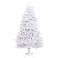 Vidaxl Umelý výklopný vianočný stromček so stojanom biely 180 cm