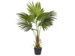 Beliani Umelá rastlina v kvetináči 100 cm FAN PALM