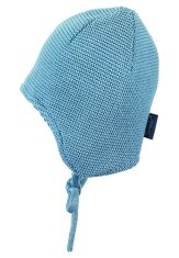 Sterntaler Čiapka pletená GOTS bavlnená podšívka na viazanie blue chlapec veľ. 39 cm - 3-4 m