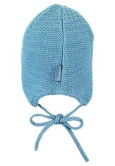 Sterntaler Čiapka pletená GOTS bavlnená podšívka na viazanie blue chlapec veľ. 39 cm - 3-4 m